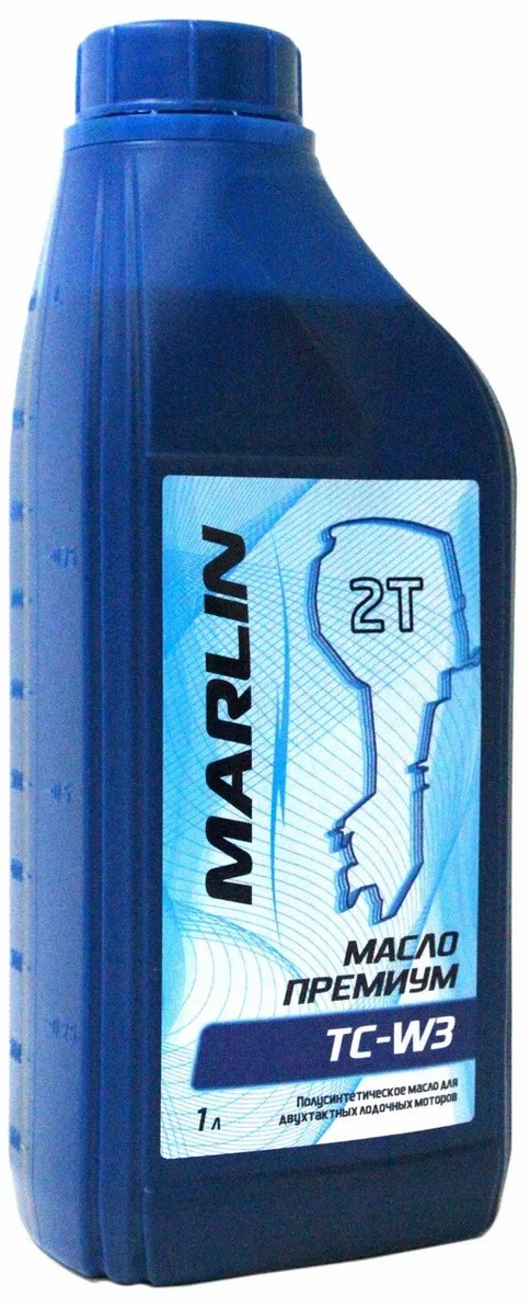 МАСЛО ПОЛУСИНТЕТИЧЕСКОЕ MARLIN ПРЕМИУМ 2Т, TC-W3, 1 ЛИТР в Балашихе