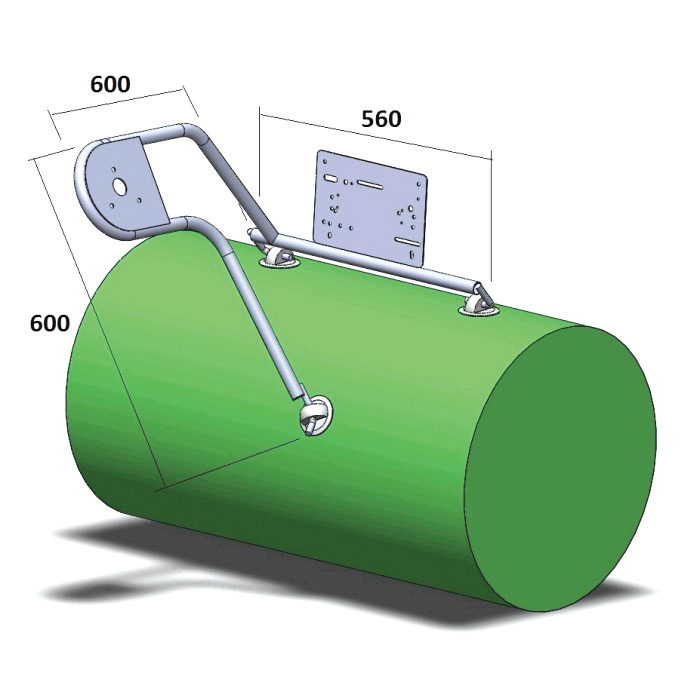 Стойка рулевая с креплением на баллон надувной лодки 25мм в Балашихе