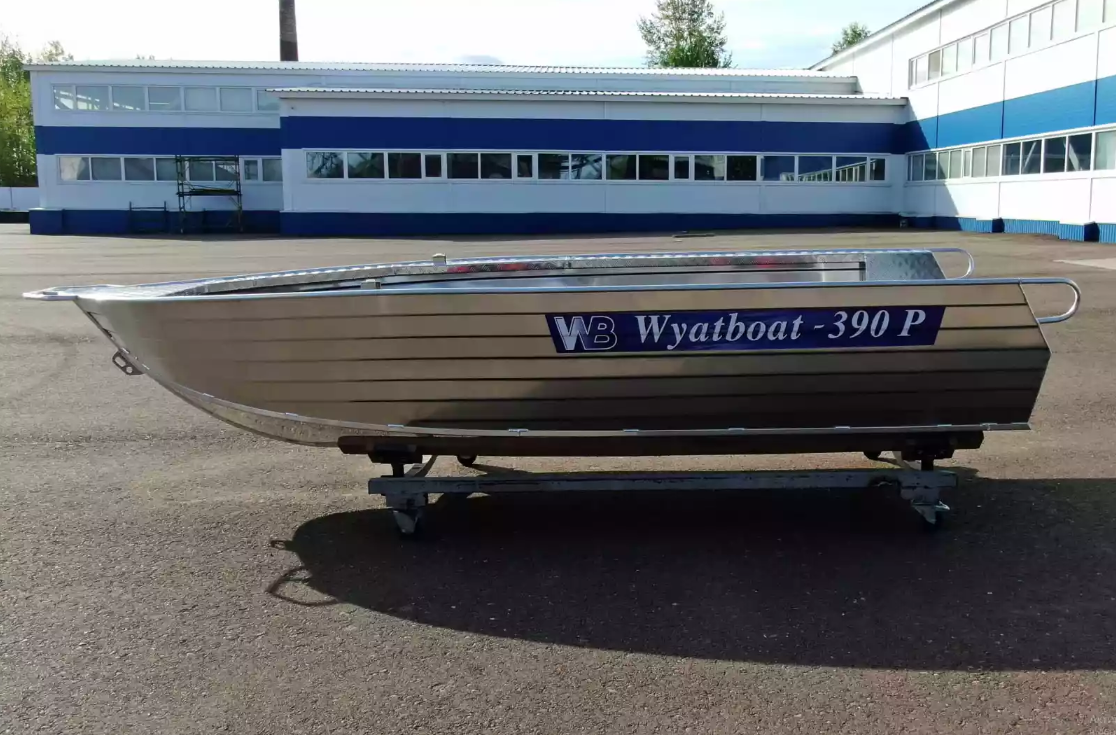 Алюминиевая лодка Wyatboat-390РМ увеличенный борт в Балашихе