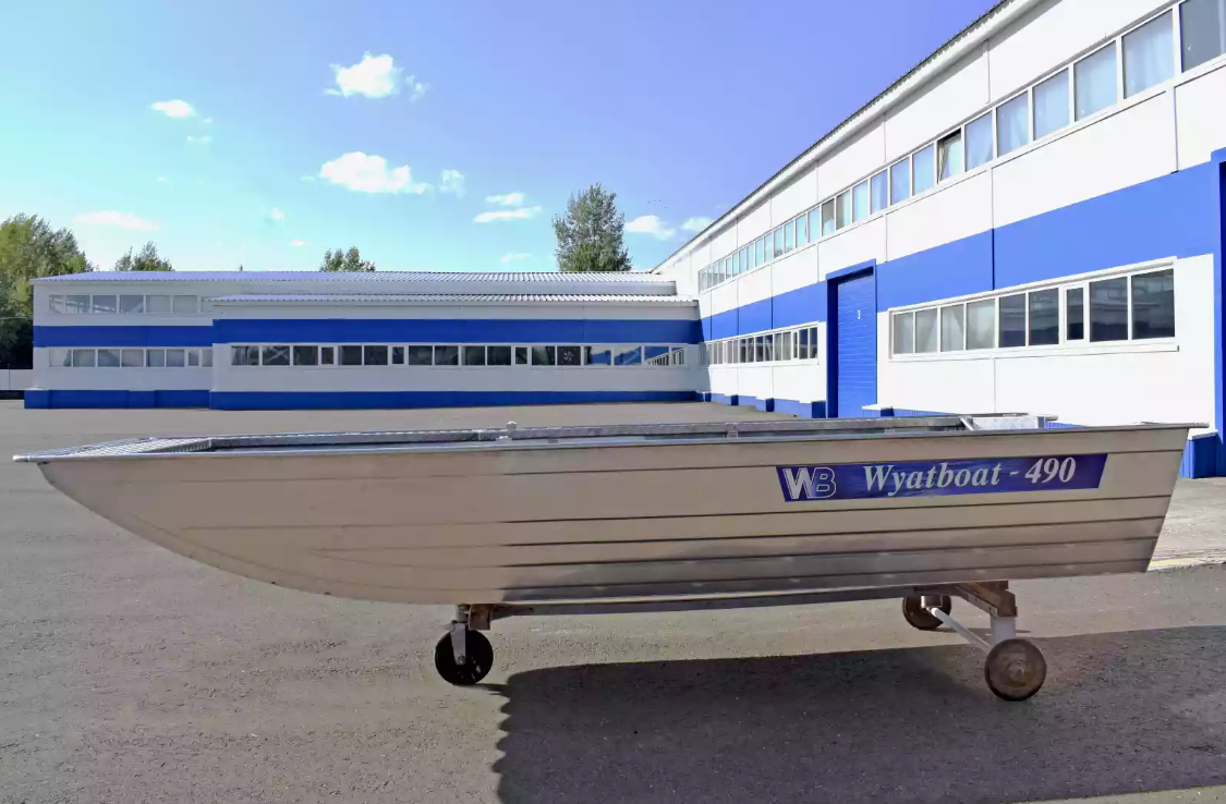 Алюминиевая лодка Wyatboat-490 Jonboat в Балашихе