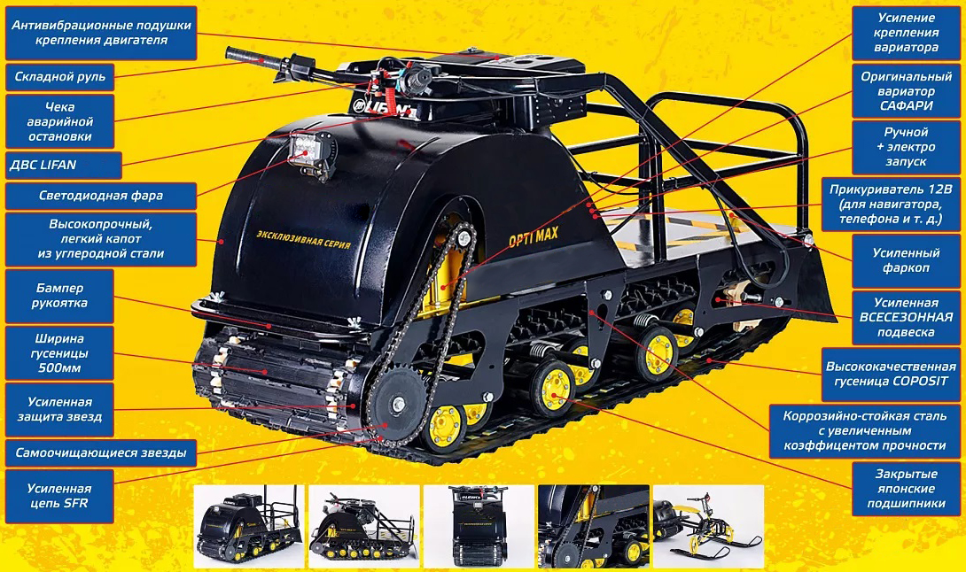 Мотобуксировщик OPTI MAX 19 в Балашихе