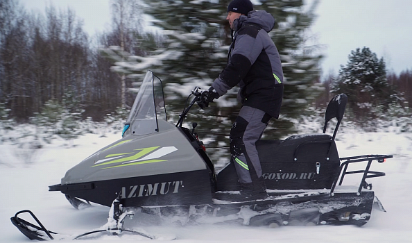Миниснегоход Бурлак Азимут 24 л.с. , эл.запуск, реверс, тормоз гидравл, капот серый в Балашихе