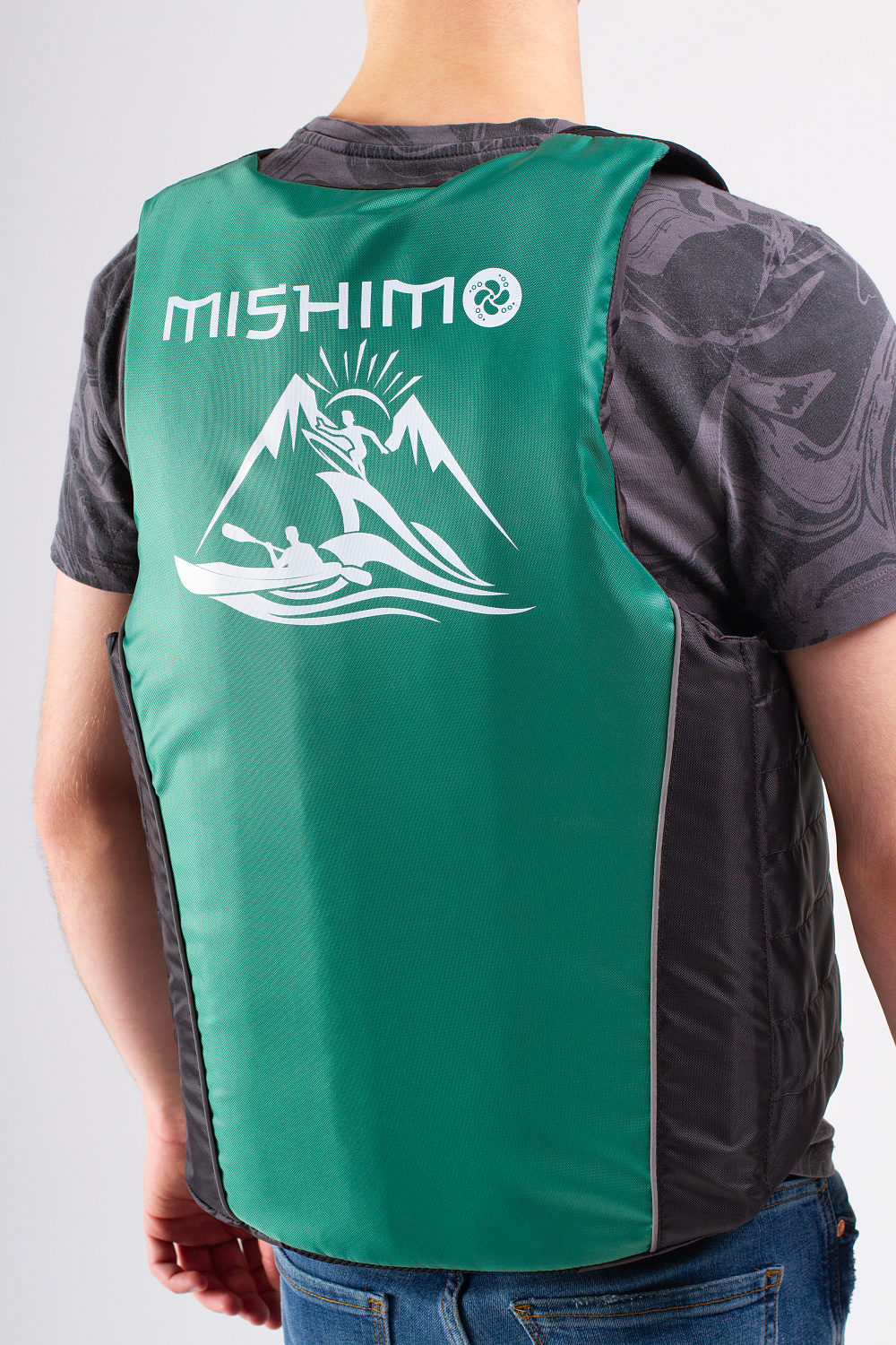 Жилет спасательный MISHIMO PRO Премиум качества Черно-зеленый в Балашихе