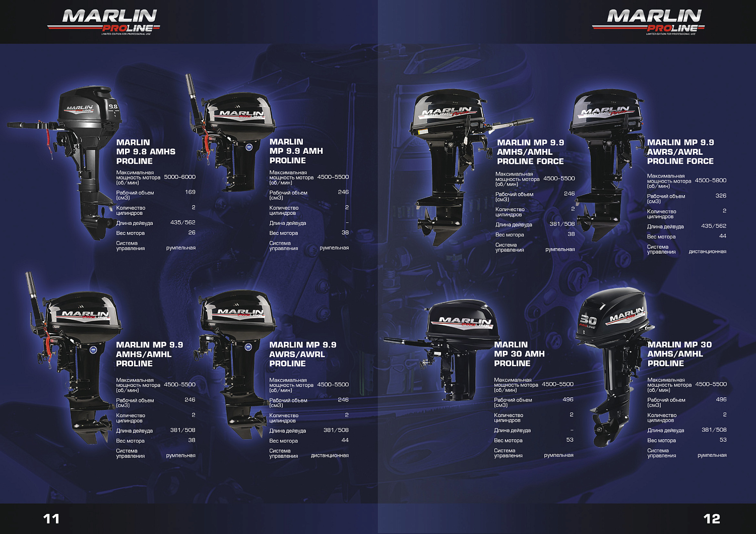 Лодочный мотор MARLIN PROLINE MP 9.9 (20) AWRL FORCE в Балашихе