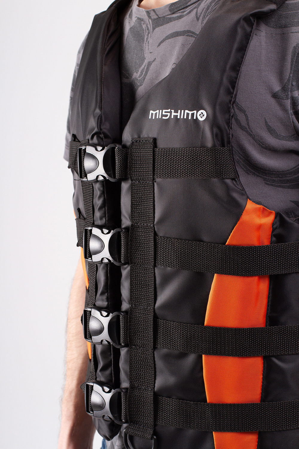 Жилет спасательный MISHIMO PRO Премиум качества Черно-оранжевый в Балашихе